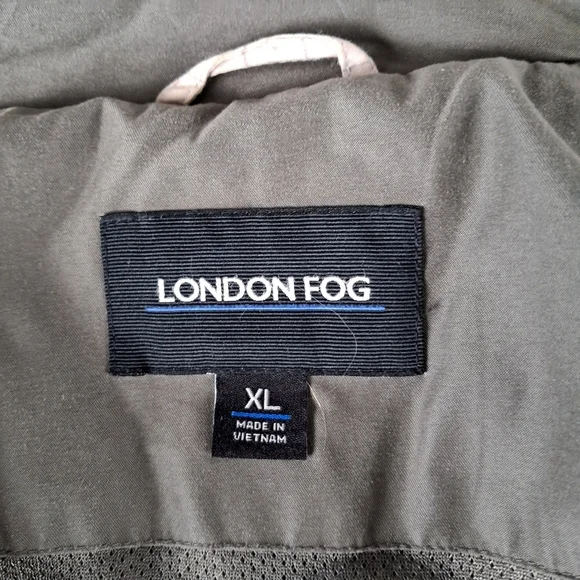Men’s London Fog Olive Collared Bomber Jacket Size XL - Picture 10 of 14